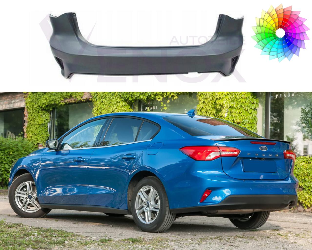 Voor Ford Focus Mk4 vanaf 2018 Lim. PDC achterbumper gespoten in de gewenste kleur - Afbeelding 2