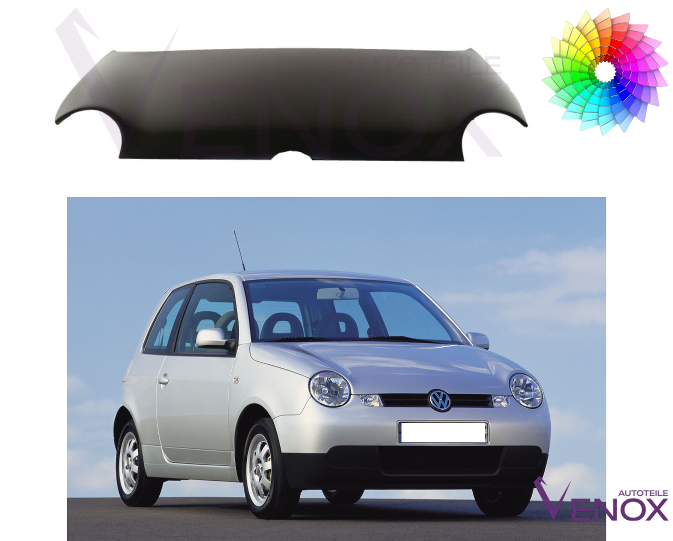 Voor Vw Lupo 1998-2002 motorkap gespoten in gewenste kleur nieuw - Afbeelding 2