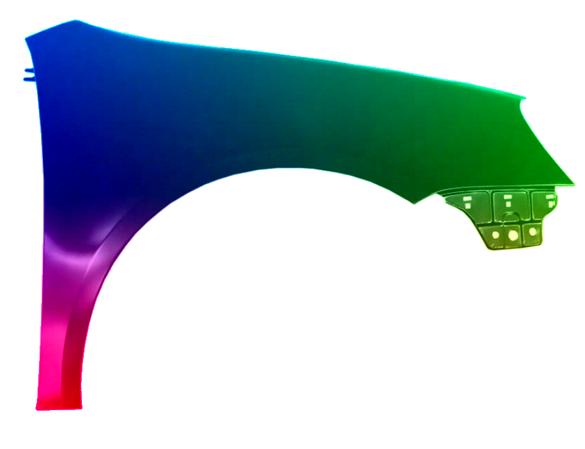 Voor VW GOLF V 03-10 Spatbord voor rechts gelakt in LA3W NIEUW - Afbeelding 2