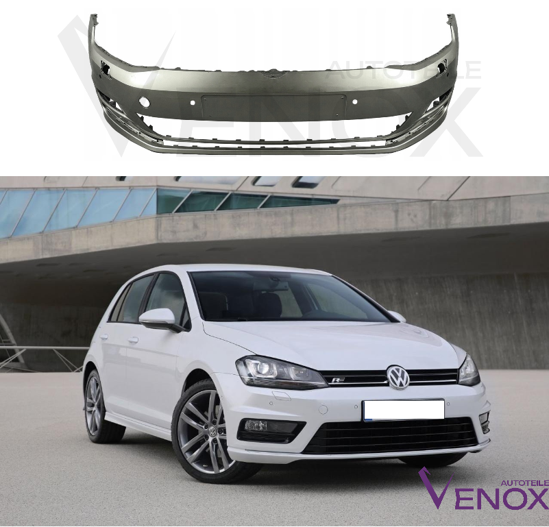 Voor VW Golf 7 VII bumper PDC SRA voor gespoten in de gewenste kleur 2012-2017 - Afbeelding 2