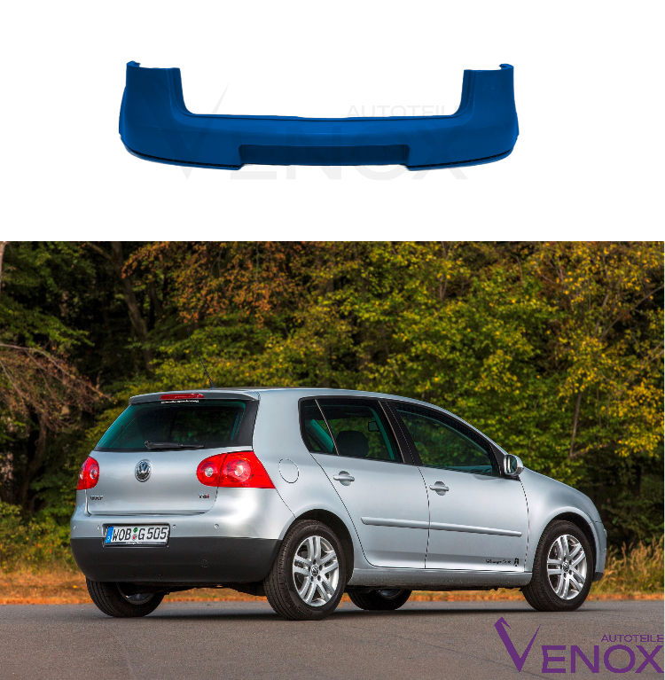Bumper Voor VW Golf 5 V achter gelakt in gewenste kleur 2003-2009 - Afbeelding 2