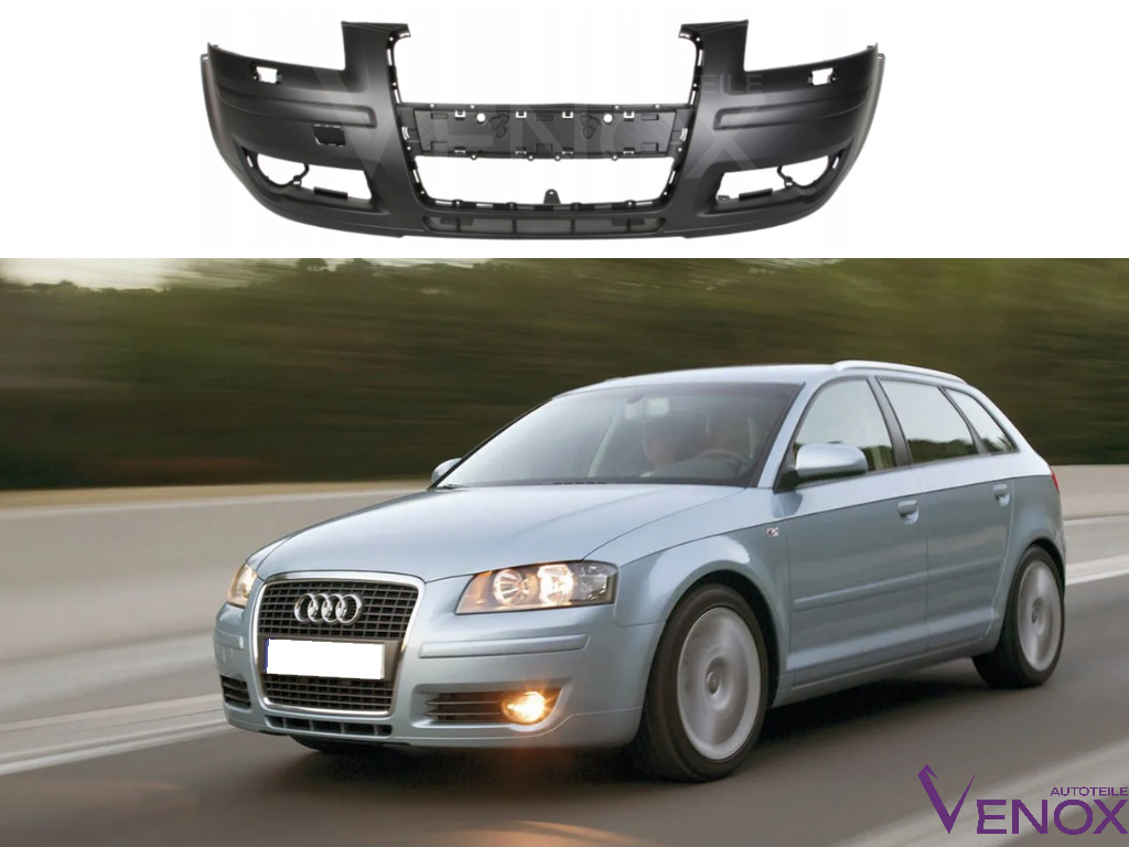 AUDI A3 8P SPORTBACK 04-08 BUMP BAR VOORAAN IN GESPOTEN KLEUR NAAR KEUZE - Afbeelding 2