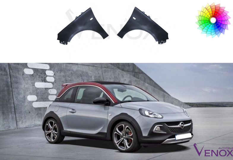 Voor Opel Adam vanaf 2013 FRONT RIGHT Spatbord GEPLAATST IN DE KLEUR VAN UW KEUZE - Afbeelding 2