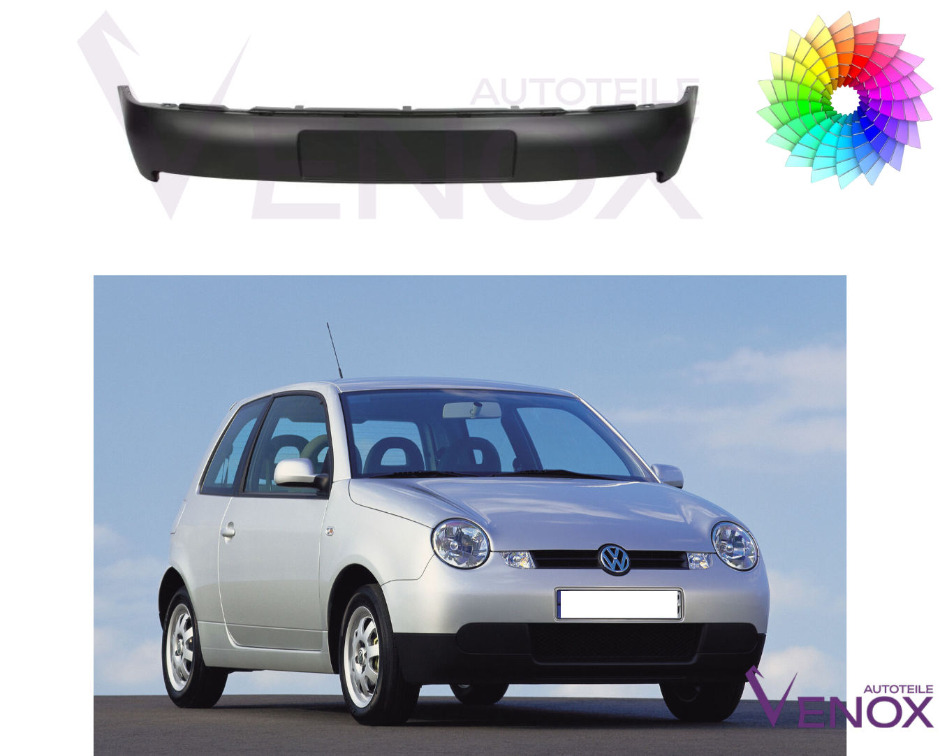 Voor VW Lupo 1998-2005 Voorbumper gespoten in de gewenste kleur - Afbeelding 2
