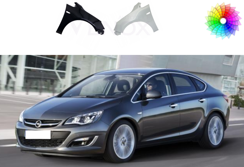 Voor Opel Astra J 09-15 Spatbord LINKS FRONT GESPOTTEN IN DE KLEUR VAN UW KEUZE NIEUW - Afbeelding 2