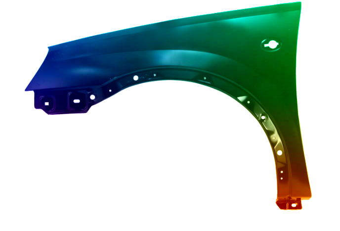 Voor Opel Corsa Combo C 00-10 Spatbord LINKS GESPOTT IN Z163 NIEUW - Afbeelding 2