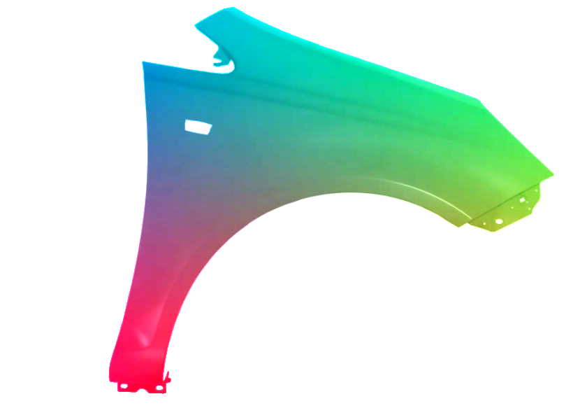 Voor Opel Corsa D 06-15 Spatbord VOOR RECHTS IN Z21Z GEPASTEERD NIEUW - Afbeelding 2