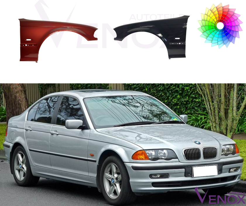 Voor BMW E46 98-01 FRONT RIGHT Spatbord IN DE KLEUR VAN UW KEUZE GEPLAATST NIEUW - Afbeelding 2