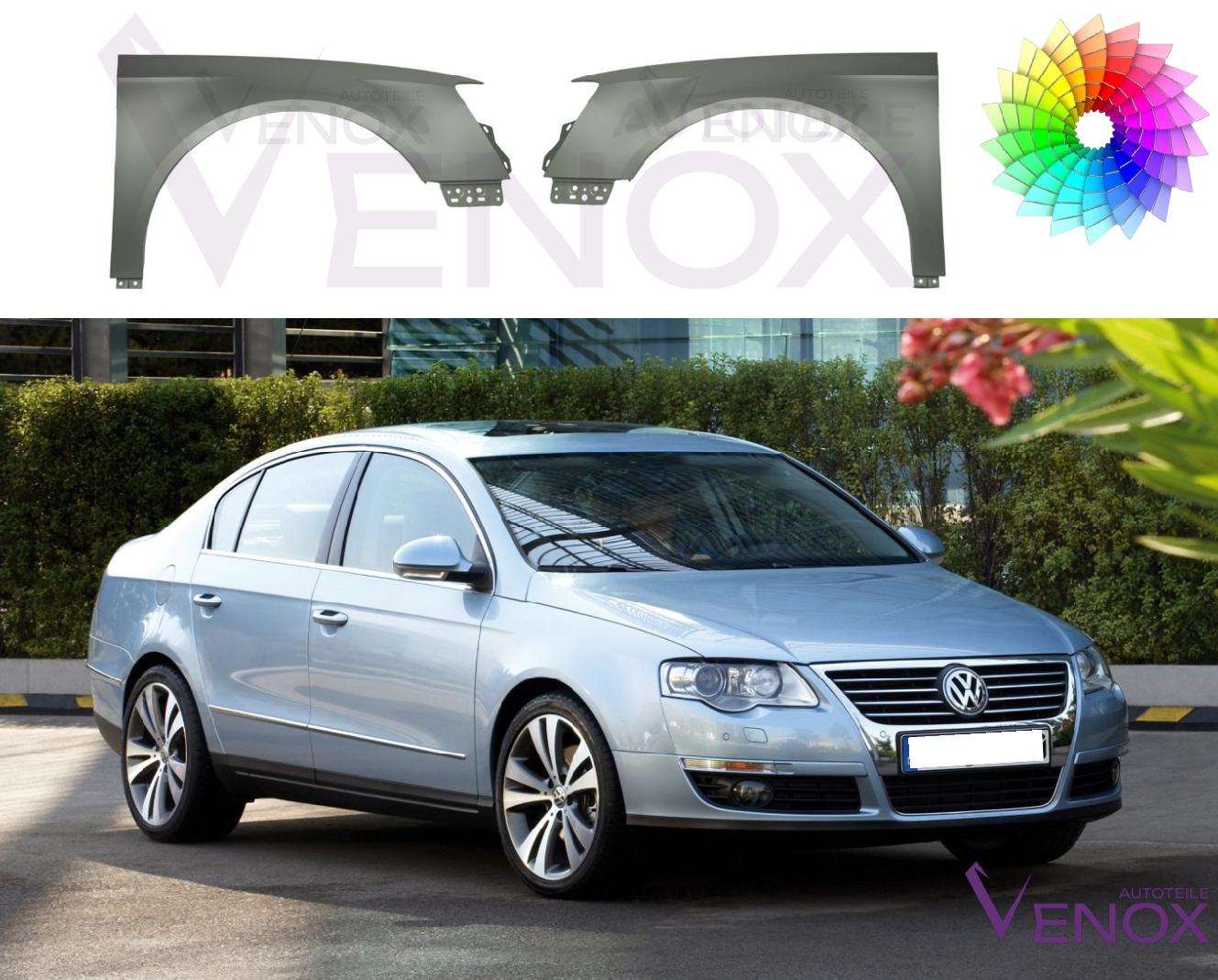 Voor VW Passat B6 2005-2010 Spatbord rechtsvoor gespoten in kleur naar keuze - Afbeelding 2