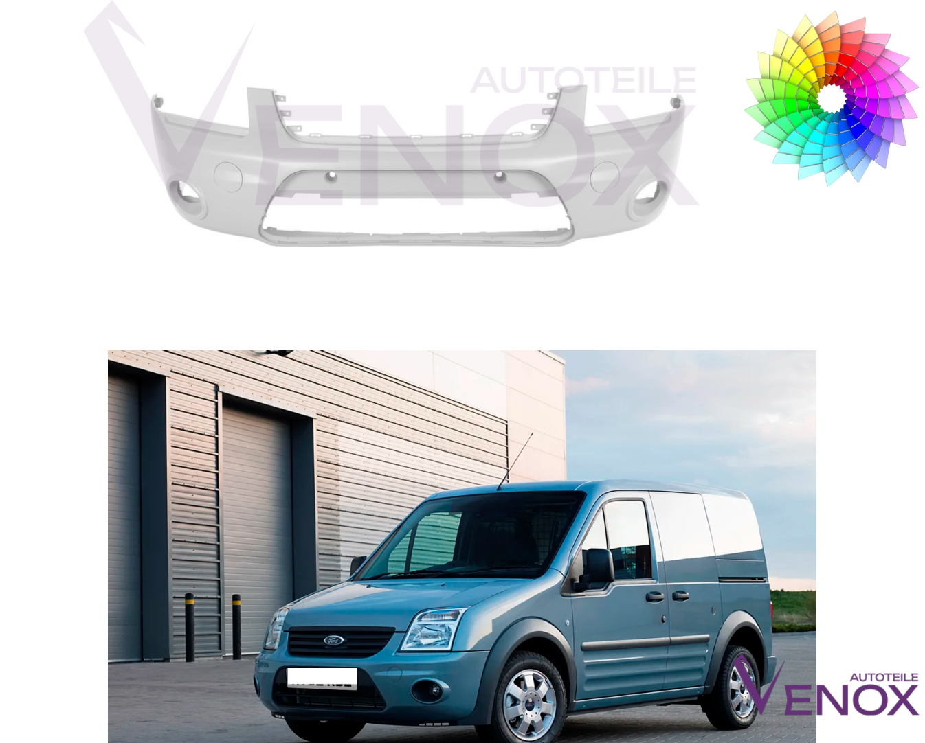 Voor Ford Tourneo 2006-2014 Voorbumper +- NSW gespoten in gewenste kleur - Afbeelding 2