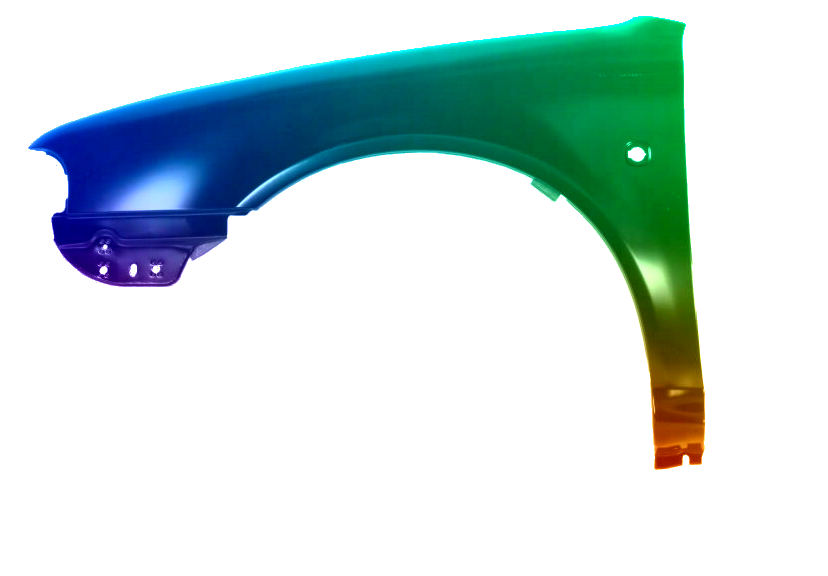 Voor Skoda Octavia 1U 97-10 Spatbord VOOR LINKS GELakt IN 9151 LF7U NIEUW - Afbeelding 2