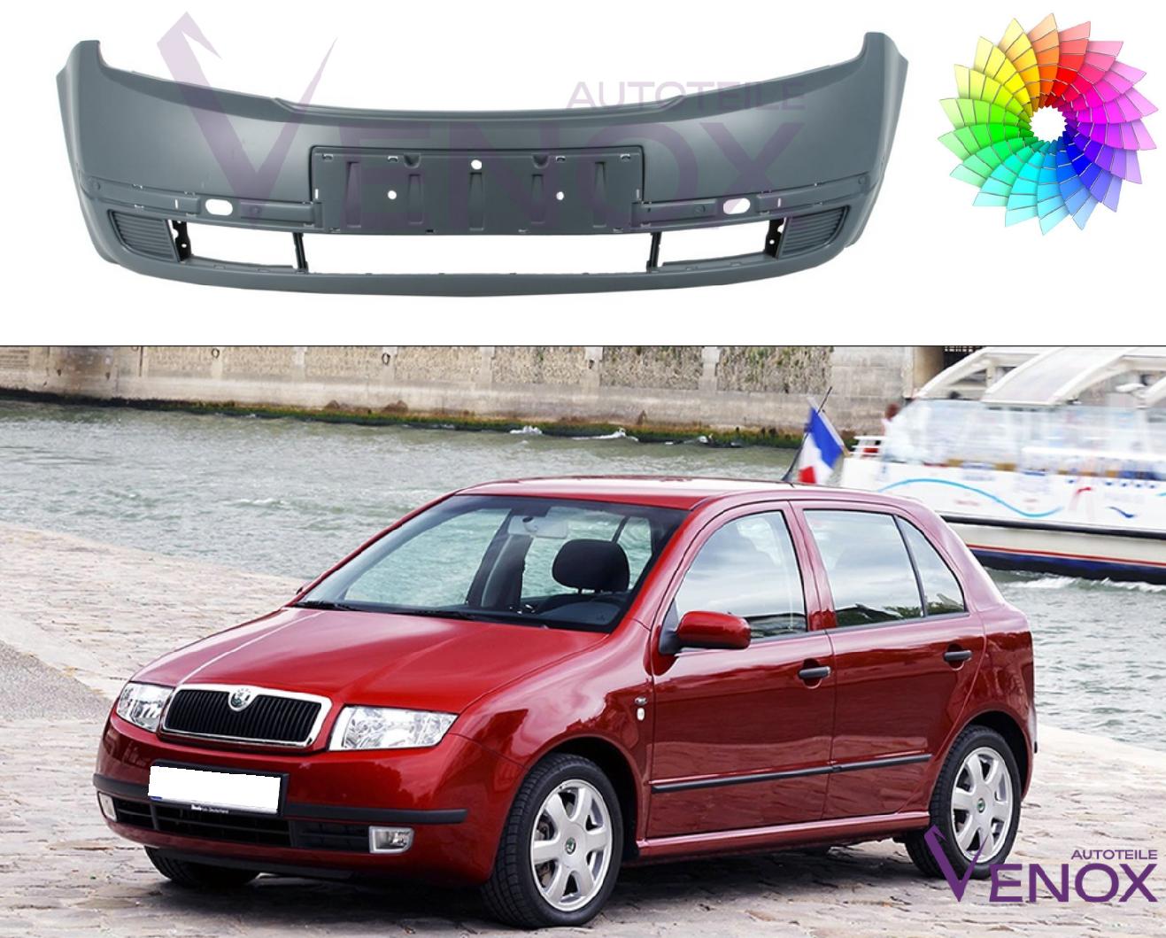 Voor Skoda Fabia 6Y 00-04 Voorbumper gespoten in de gewenste kleur NIEUW - Afbeelding 2