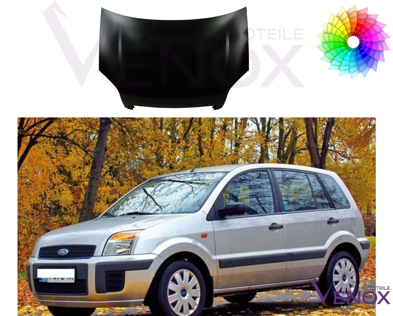 Voor Ford Fusion 2002-2012 motorkap gespoten in de gewenste kleur Nieuw - Afbeelding 2