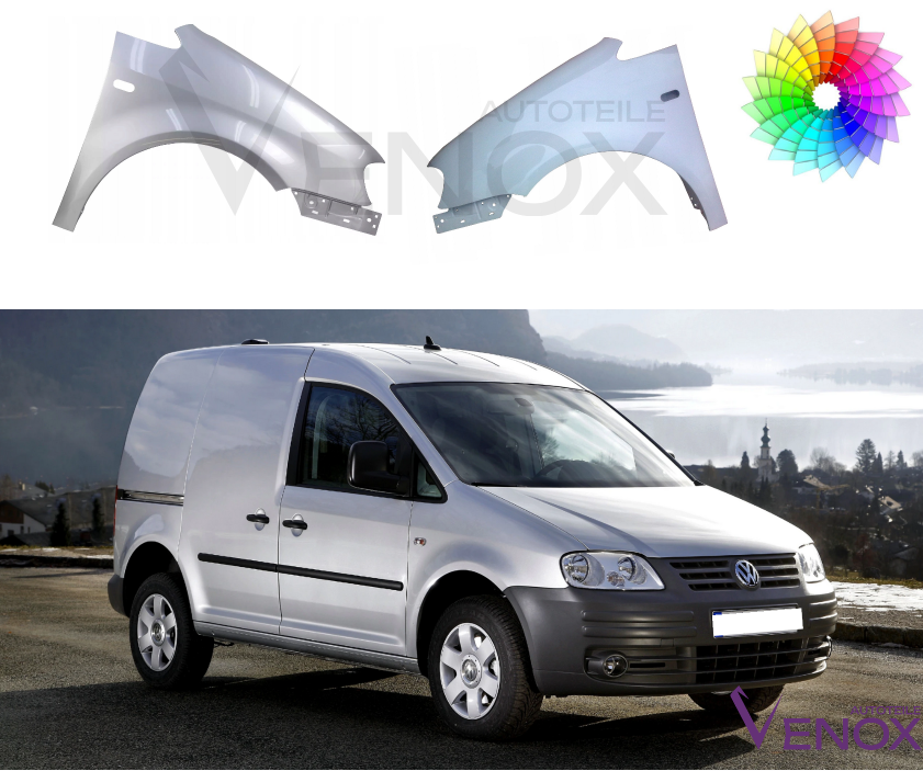 Voor VW CADDY 04-10 FRONT RIGHT Spatbord IN DE KLEUR VAN UW KEUZE GEPASTEERD NIEUW - Afbeelding 3