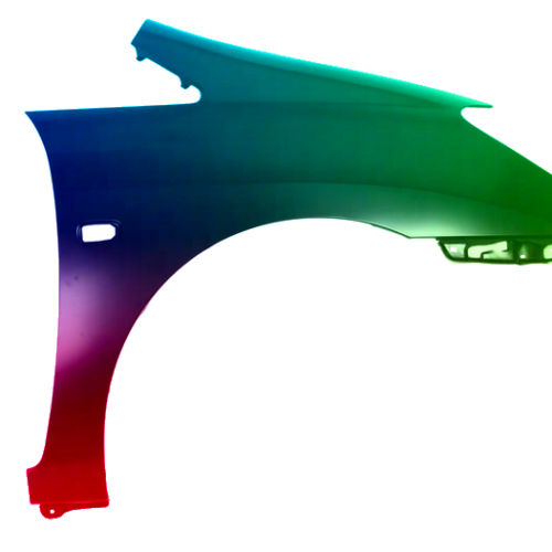 Spatbord rechts Toyota Corolla Verso (E12J) 2002-2004 Gespoten in de gewenste kleur