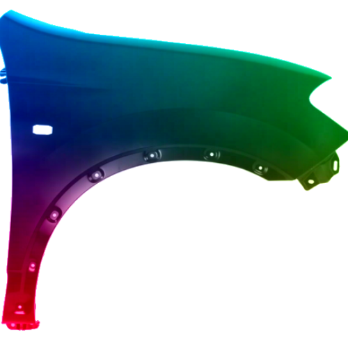 Spatbord rechts Nissan Qashqai (J10) 2010-2014 Gespoten in de gewenste kleur